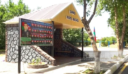 Şərurda şəhidin xatirəsinə bulaq-abidə ucaldılıb