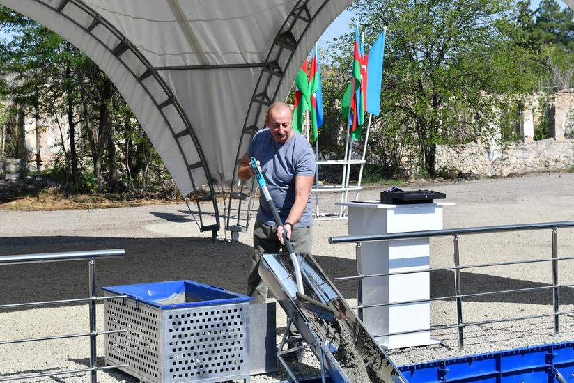 Zəngilan şəhərində 160 yerlik uşaq bağçasının təməli qoyulub