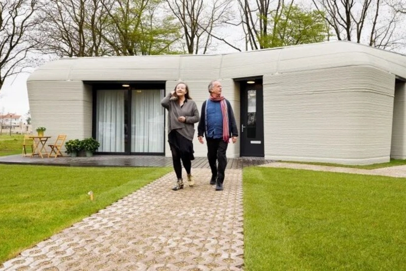 Dutch couple move into Europe’s first fully 3D-printed house