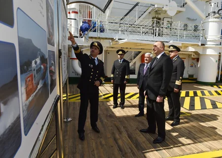 President Ilham Aliyev attends ceremony to launch “Jabrayil” and “Gubadli” ships