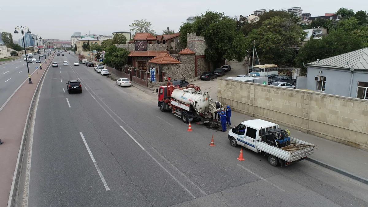 Azərsu kanalizasiya xətlərində təmizləmə işlərinə başlayıb