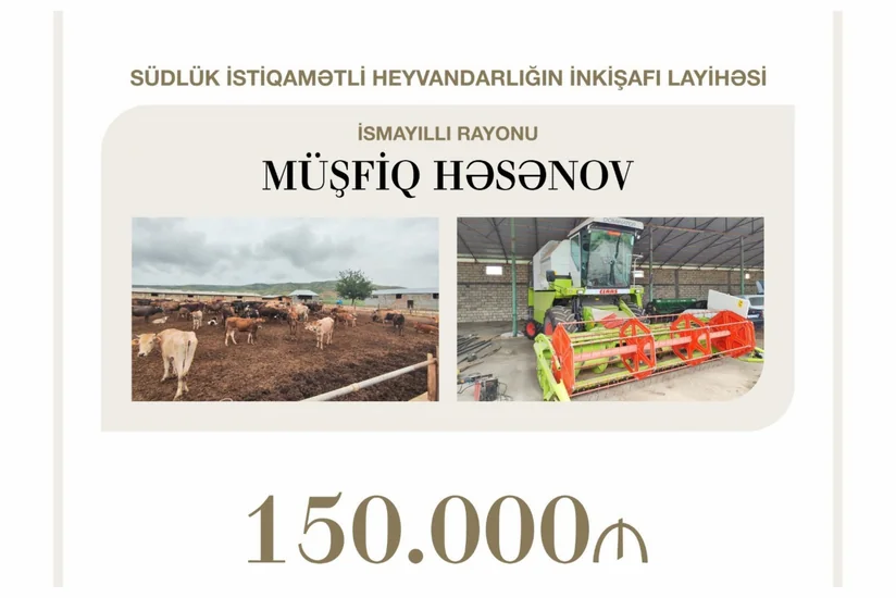 Azərbaycanda heyvandarlığın inkişafı layihəsinə güzəştli kredit ayrılıb