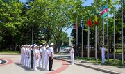İstanbulda NATO-nun Dəniz Təhlükəsizliyi Mükəmməlliyi Mərkəzində Azərbaycan bayrağı qaldırılıb