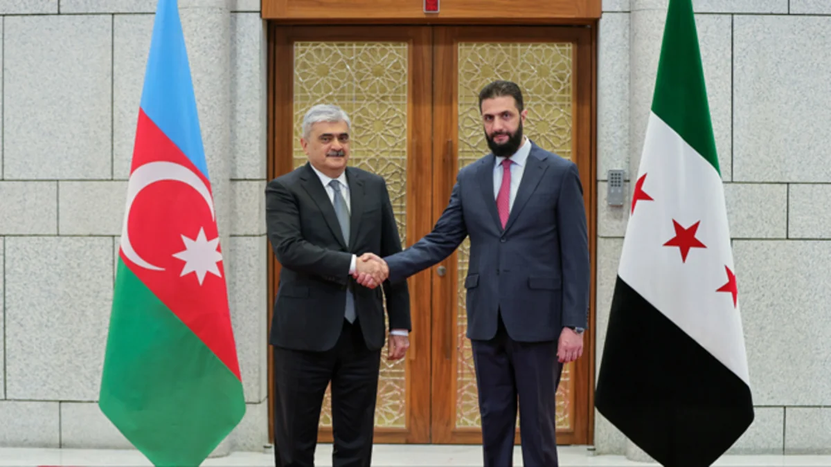 Azərbaycan Baş nazirinin müavini Samir Şərifov Suriyanın keçid dövrü Prezidenti ilə görüşüb