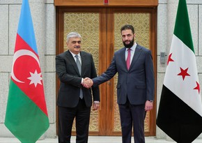 Azərbaycan Baş nazirinin müavini Samir Şərifov Suriyanın keçid dövrü Prezidenti ilə görüşüb