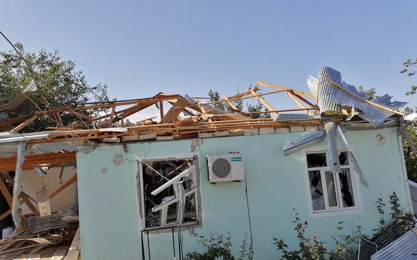 Enemy subjecting to fire settlements in Tartar and Fizuli 