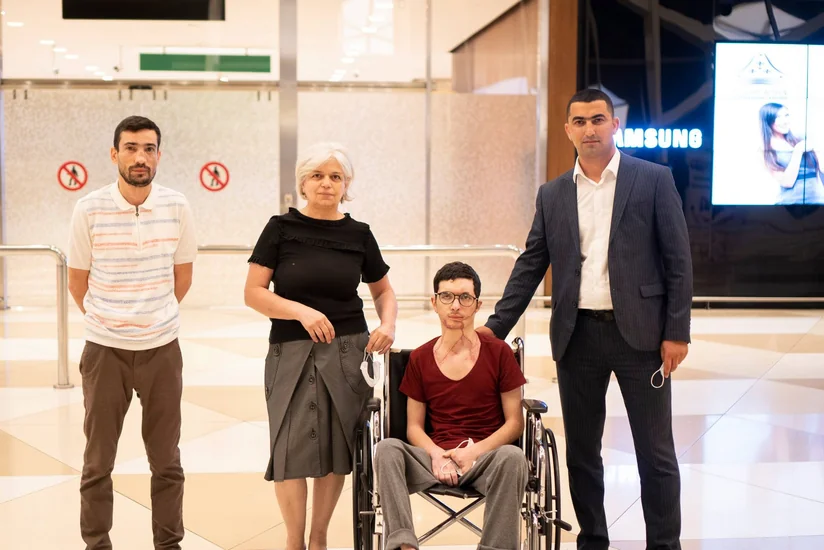 Türkiyəyə göndərilən daha 7 qazimiz sağalaraq Vətənə geri dönüb