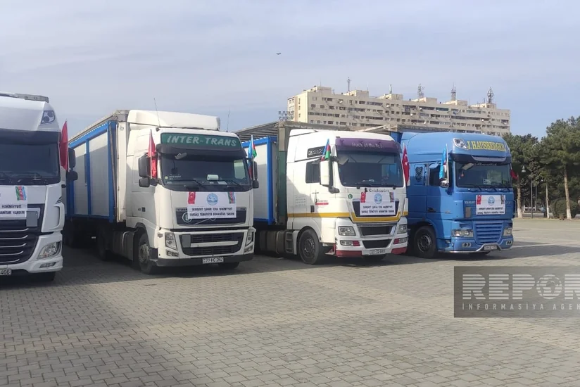 Sumqayıtdan Türkiyəyə 7 ədəd modul ev və digər humanitar yardım göndərilib