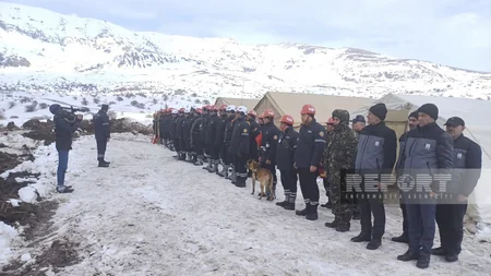 Naxçıvanda qar uçqunlarının nəticələrinin aradan qaldırılması ilə bağlı təlim keçirilib