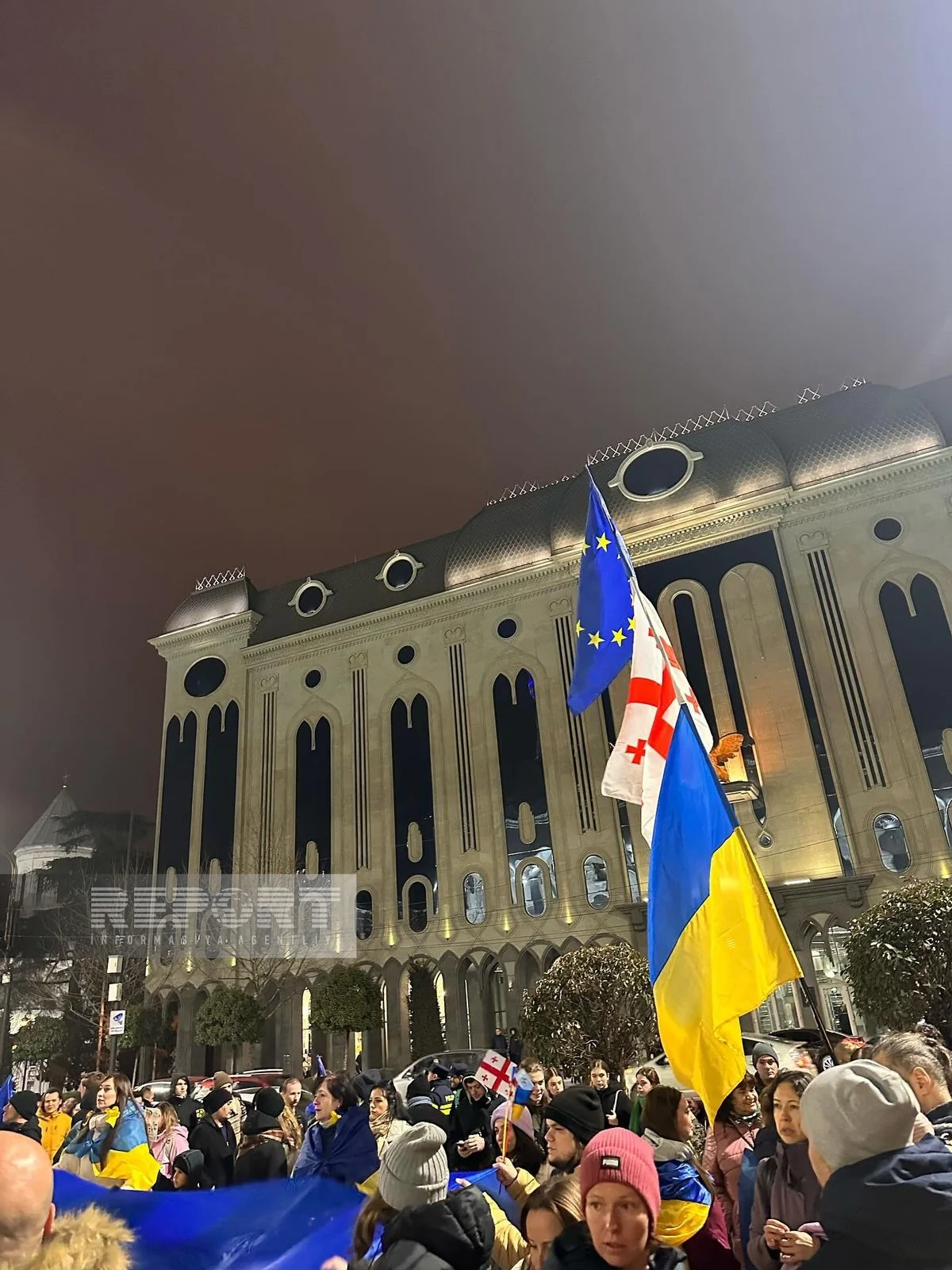 В Тбилиси провели акцию в поддержку Украины