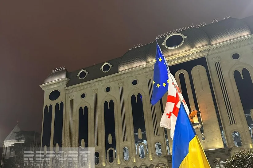 Tbilisidə Ukraynaya dəstək aksiyası keçirilib