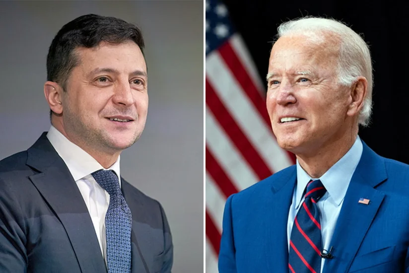 Zelenski Baydenlə Rusiyaya qarşı sanksiyaları və Ukraynaya dəstəyi müzakirə edib