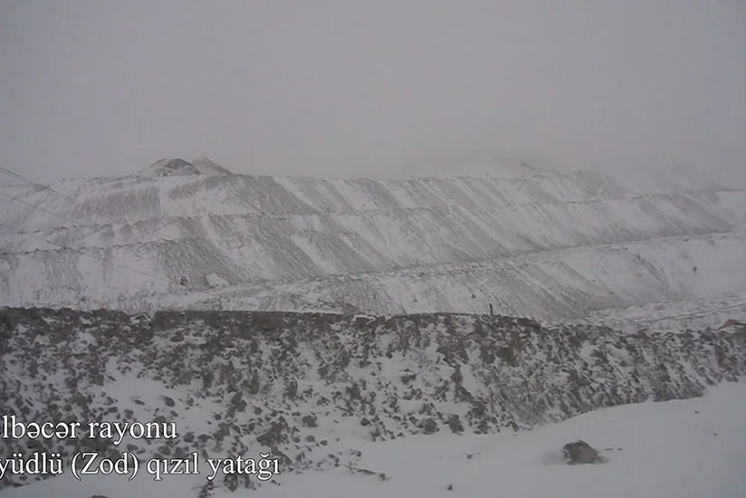 Footage of Zod gold ore field in Kalbajar
