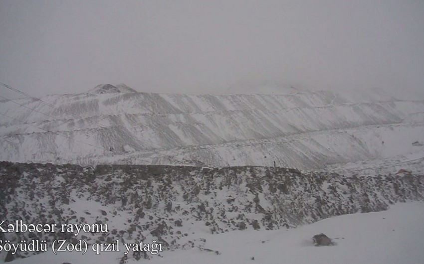 Footage of Zod gold ore field in Kalbajar