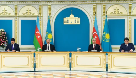 Azərbaycan-Qazaxıstan sənədləri imzalanıb - YENİLƏNİB