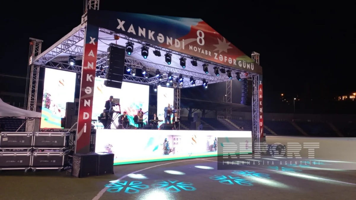 Zəfər Günü münasibətilə Xankəndidə bayram konserti və atəşfəşanlıq olub