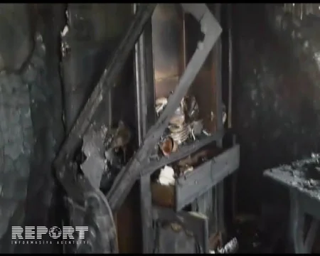 Goranboyda fərdi yaşayış evi yanıb - FOTO