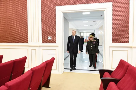 Prezident İlham Əliyev DİN-in Polis Akademiyasında yeni tədris binasının açılışında iştirak edib