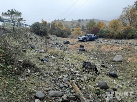 В Исмаиллы автомобиль упал в реку, водитель погиб - ФОТО - ВИДЕО