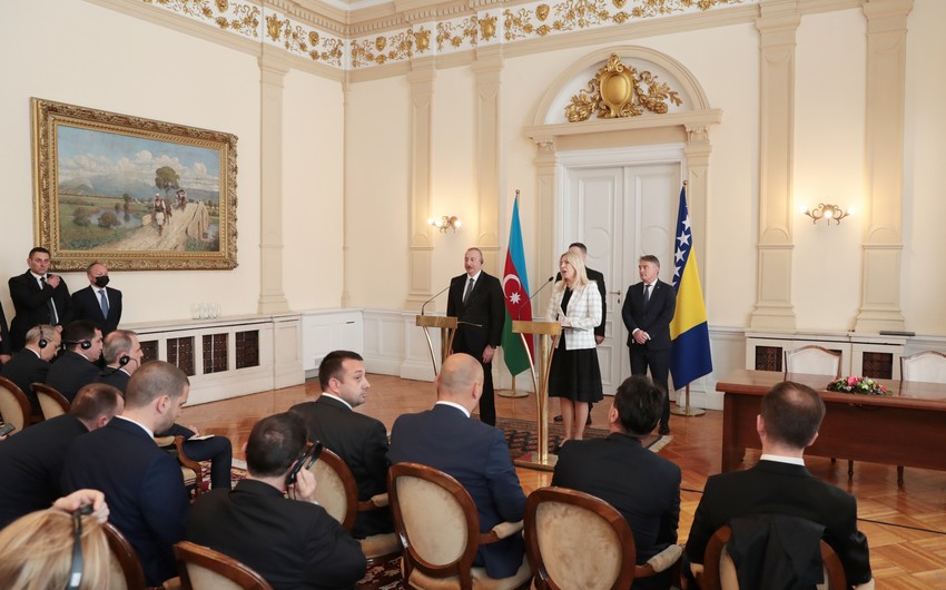 İlham Əliyev: Azərbaycan Bosniya və Herseqovinaya sərmayə qoymaqda maraqlıdır
