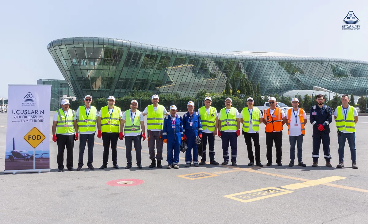 Bakı aeroportunda ilk FOD toplanma kampaniyası keçirilib - VİDEO