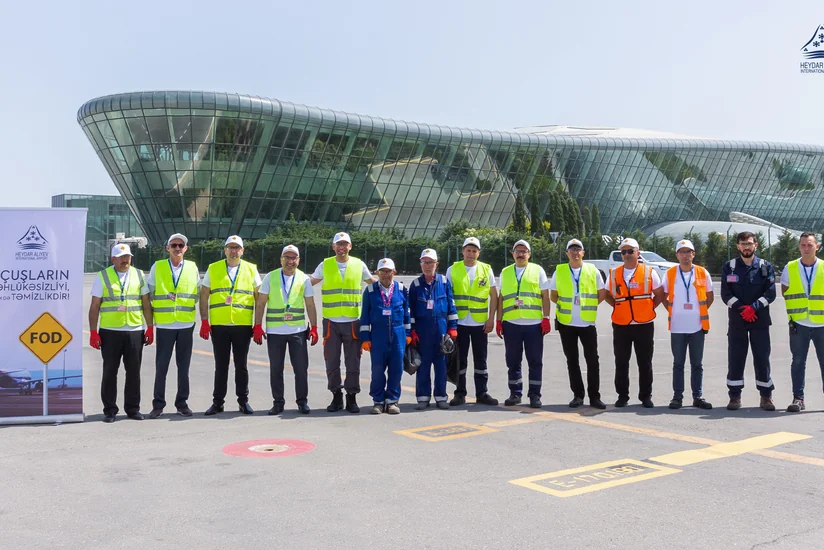 Bakı aeroportunda ilk FOD toplanma kampaniyası keçirilib - VİDEO