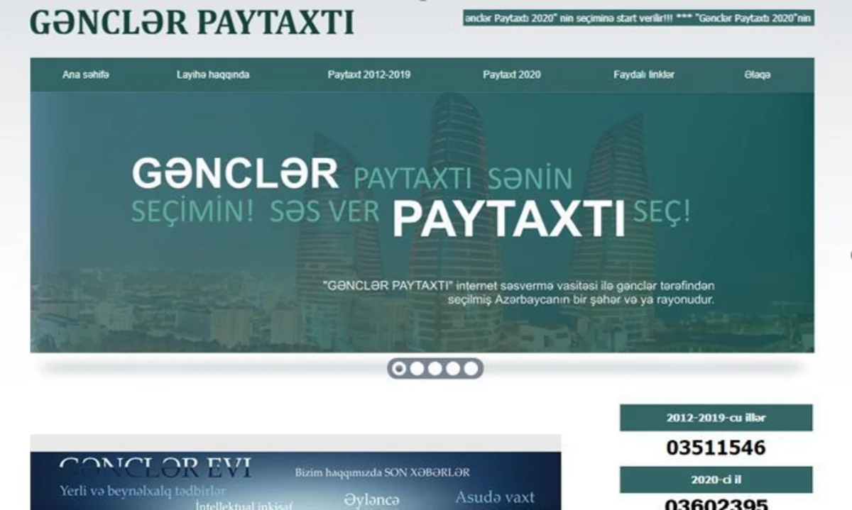 Masallı rayonu 2020-ci ilin “Gənclər paytaxtı” seçilib