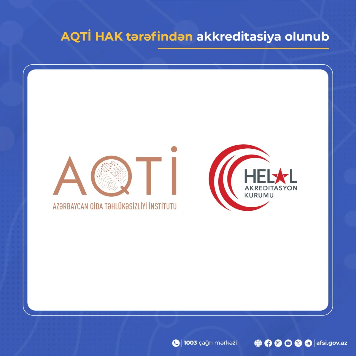 AQTİ получил право выдавать международный сертификат соответствия HALAL