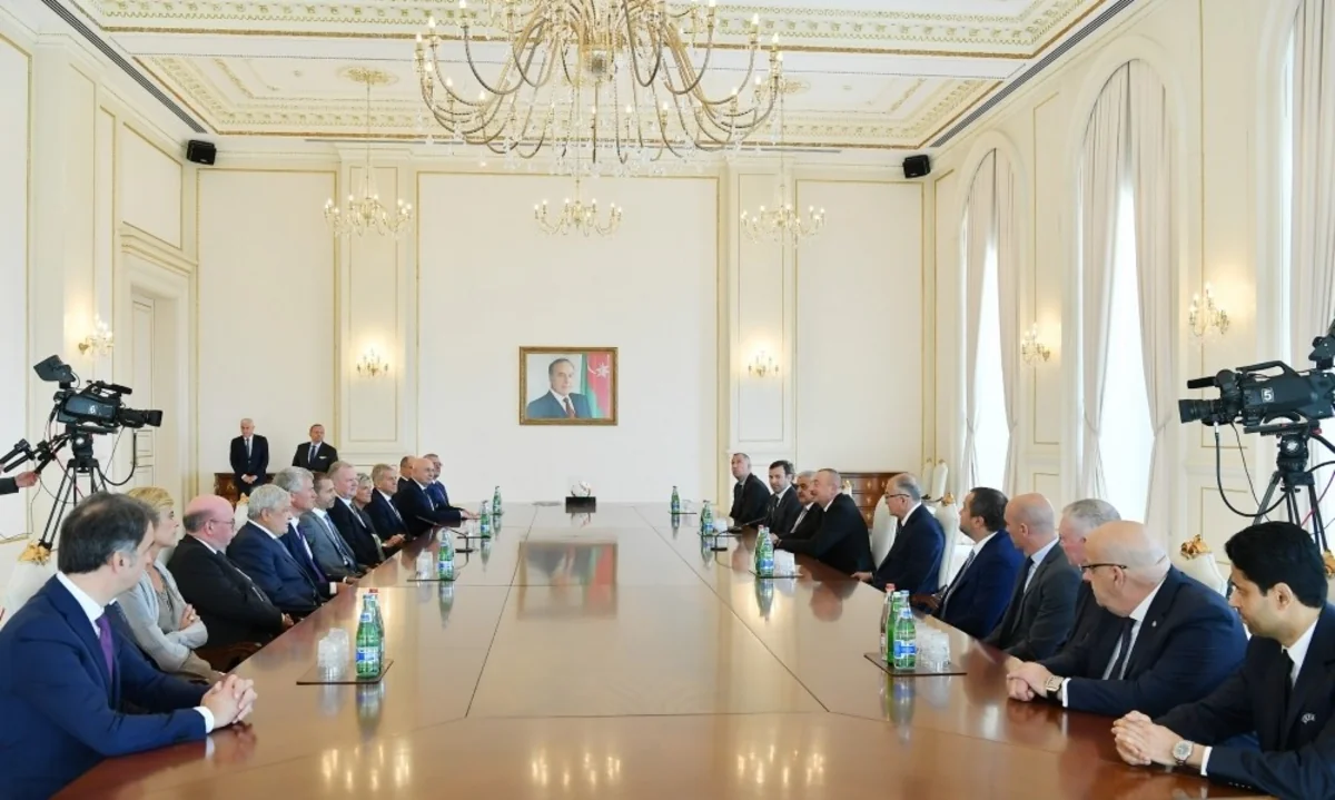 President Ilham Aliyev received UEFA delegation