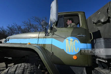 Peacekeepers' supply vehicles pass freely along Shusha-Khankandi road again - VIDEO