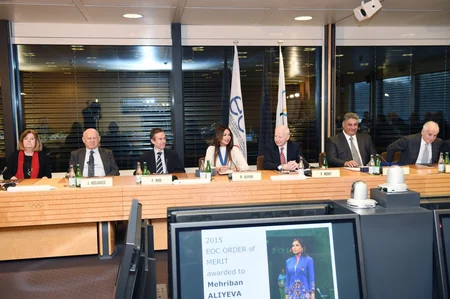 First Lady of Azerbaijan Mehriban Aliyeva awarded EOC Order of Merit