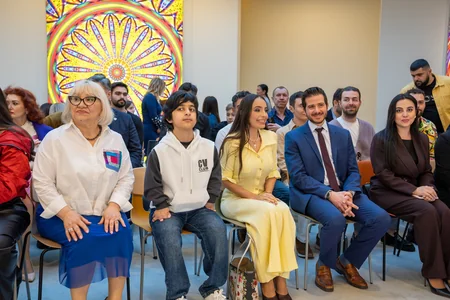 Students of boarding school present their works at Nine Senses Center