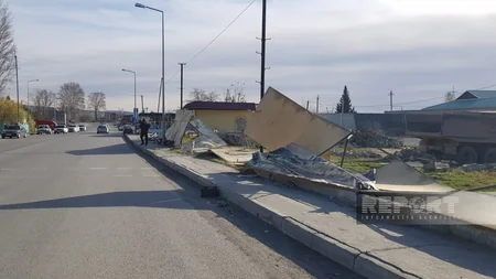 Güclü külək Göyçayda fəsadlar törədib