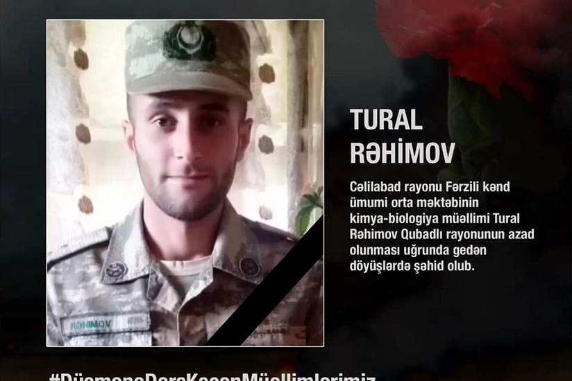 Düşmənə dərs verən daha bir şəhid müəllim