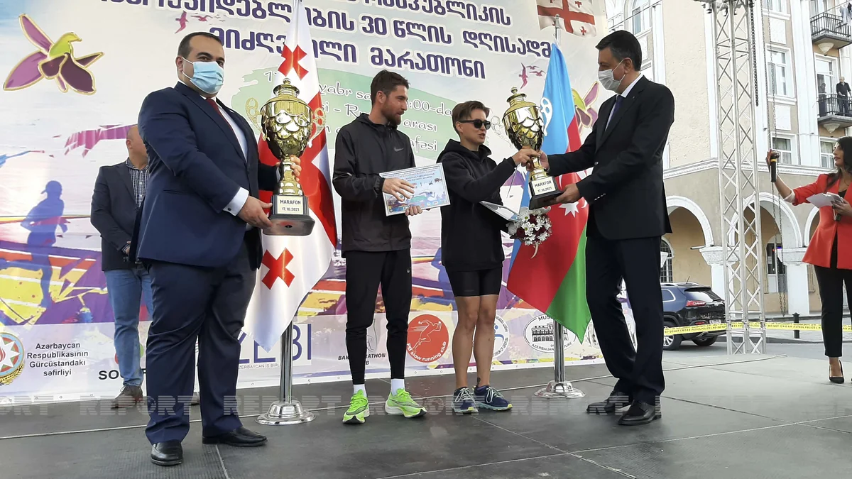 Tbilisi-Rustavi marathon dedicated to Independence Day of Azerbaijan ends