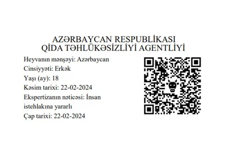 Heyvanların və heyvan mənşəli məhsulların izlənmə sistemi qurulub