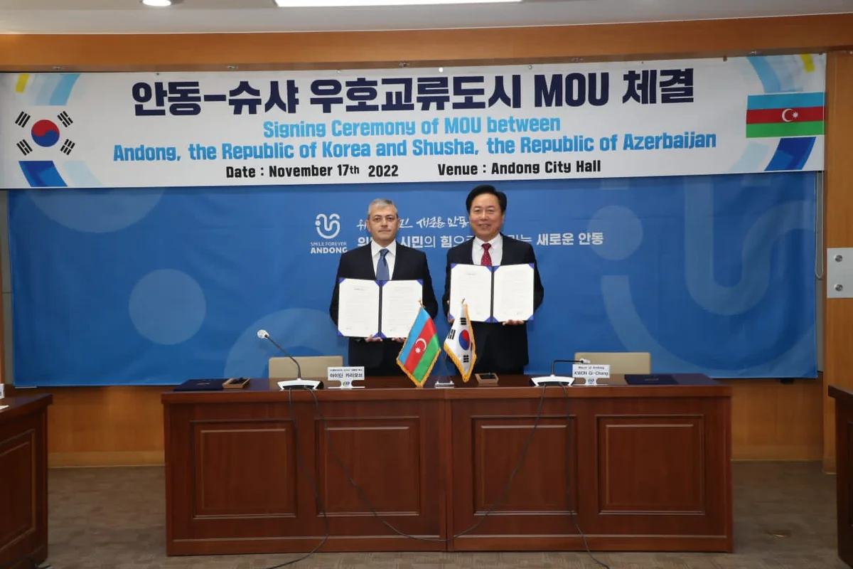 Azerbaijan’s Shusha, South Korea’s Andong become sister cities