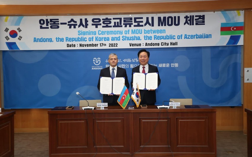 Azerbaijan’s Shusha, South Korea’s Andong become sister cities