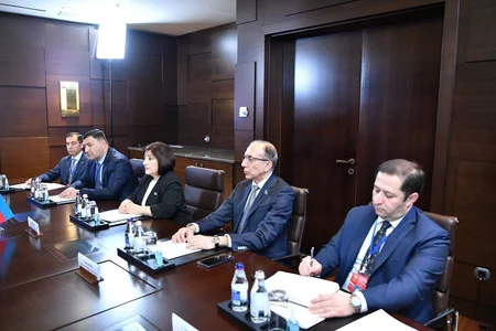 Sahibə Qafarova Qazaxıstan Parlamenti Senatının sədri ilə görüşüb