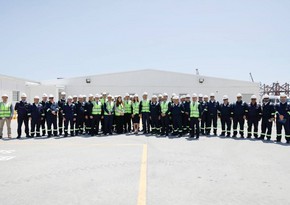 SOCAR открыл учебный полигон по подъему грузов на стройучастке в Зыхе