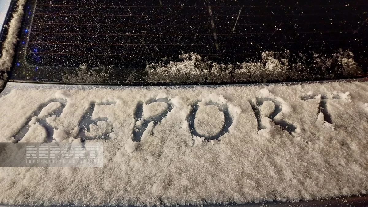 Naxçıvan şəhərinə ilk qar yağıb