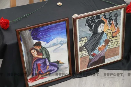 Şagirdlərin Xocalı soyqırımı ilə bağlı hazırladığı kompozisiya təqdim edilib