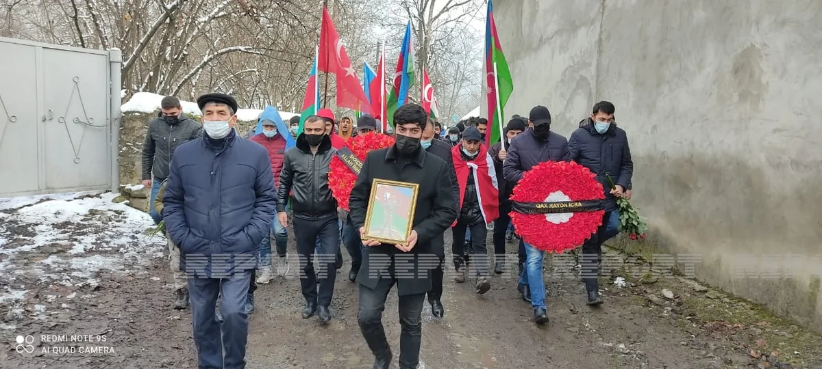 Qaxda şəhid dəfn olunub