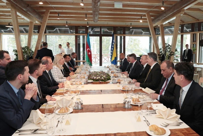 Official dinner hosted on behalf of members of Presidency of Bosnia and Herzegovina in honor of President Ilham Aliyev in Sarajevo