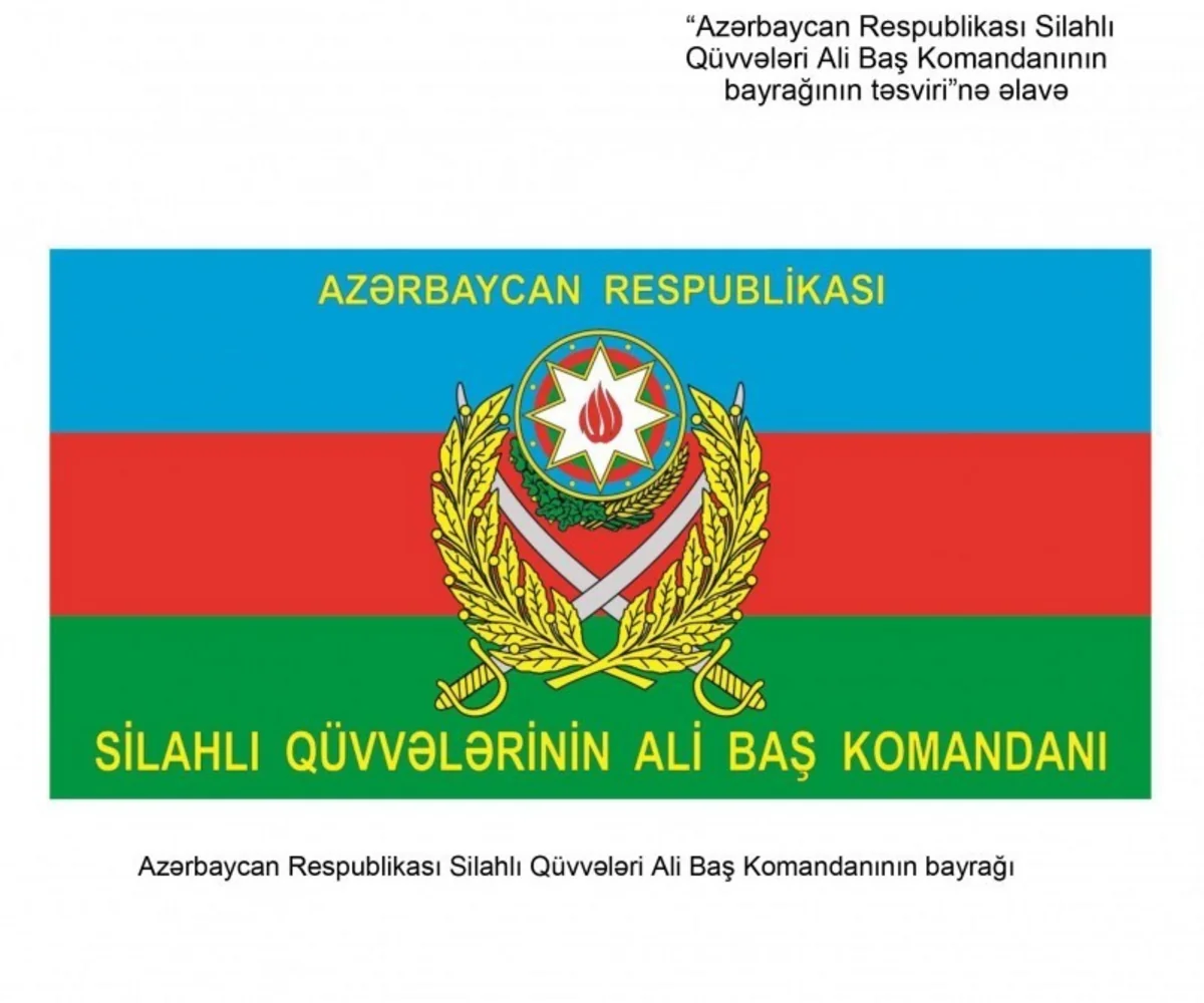 Azərbaycan Silahlı Qüvvələri Ali Baş Komandanının bayrağı haqqında əsasnamə təsdiqlənib