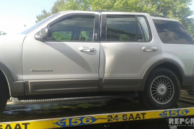 Qırmızı körpü keçid məntəqəsində avtomobil qəzası baş verib - FOTO