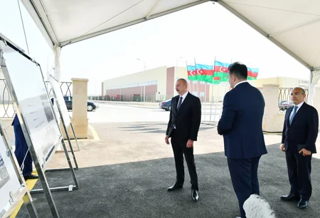 Prezident Sumqayıt Kimya Sənaye Parkında açılış və təməlqoyma mərasimlərində iştirak edib
