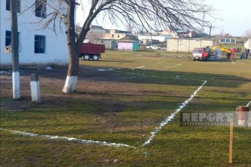 Cəlilabadda qəzalı olan məktəb üçün yeni binanın tikintisinə başlanılıb