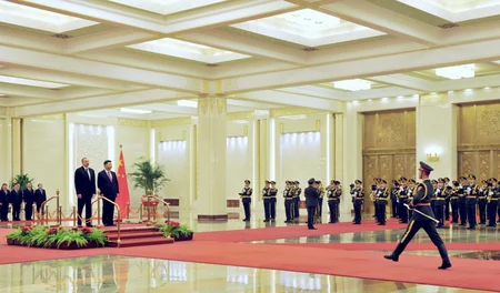 Prezident İlham Əliyevin Pekində rəsmi qarşılanma mərasimi olub