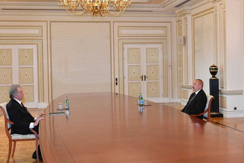 İlham Əliyev Ukraynanın sabiq dövlət başçısı Viktor Yuşşenkonu qəbul edib